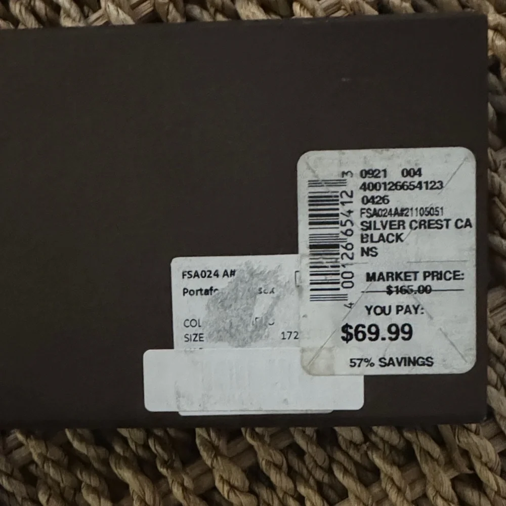 Roberto Cavalli Black Wallet with card slots